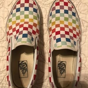 Rainbow Checkered Vans